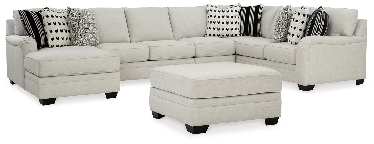 Huntsworth 6-Piece Sectional with Ottoman (Left-Arm Facing Corner Chaise, Armless Loveseat, Armless Chair, Right-Arm Facing Loveseat, Wedge, Oversized Accent Ottoman)