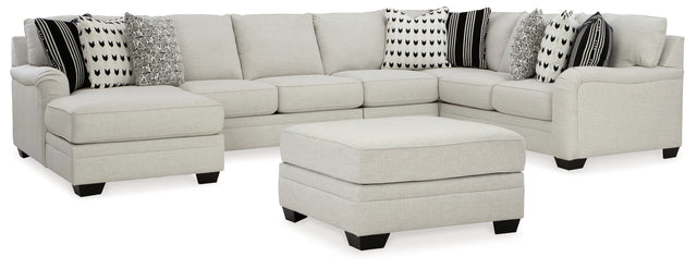 Huntsworth 6-Piece Sectional with Ottoman (Left-Arm Facing Corner Chaise, Armless Loveseat, Armless Chair, Right-Arm Facing Loveseat, Wedge, Oversized Accent Ottoman)