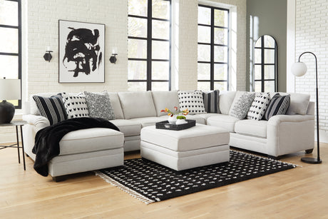 Huntsworth 6-Piece Sectional with Ottoman (Left-Arm Facing Corner Chaise, Armless Loveseat, Armless Chair, Right-Arm Facing Loveseat, Wedge, Oversized Accent Ottoman)
