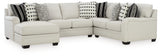 Huntsworth 4-Piece Sectional with Chaise (Color: Dove Gray, Sectional Orientation: Left Arm Facing)