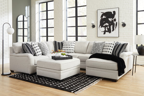 Huntsworth 5-Piece Sectional with Ottoman (Right-Arm Facing Corner Chaise, Armless Loveseat, Left-Arm Facing Loveseat, Wedge, Oversized Accent Ottoman)