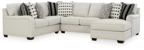 Huntsworth 4-Piece Sectional with Chaise (Color: Dove Gray, Sectional Orientation: Right Arm Facing)