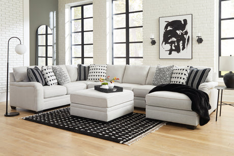 Huntsworth 6-Piece Sectional with Ottoman (Right-Arm Facing Corner Chaise, Armless Loveseat, Armless Chair, Left-Arm Facing Loveseat, Wedge, Oversized Accent Ottoman)