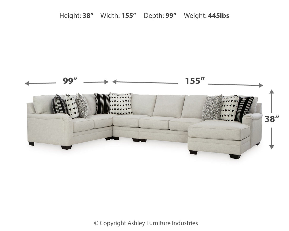 Huntsworth 6-Piece Sectional with Ottoman (Right-Arm Facing Corner Chaise, Armless Loveseat, Armless Chair, Left-Arm Facing Loveseat, Wedge, Oversized Accent Ottoman)
