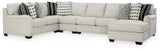 Huntsworth 5-Piece Sectional with Chaise (Color: Dove Gray, Sectional Orientation: Right Arm Facing)