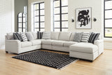 Huntsworth 5-Piece Sectional with Chaise (Color: Dove Gray, Sectional Orientation: Right Arm Facing)