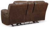 Stoneland Reclining Loveseat with Console (Color: Chocolate)