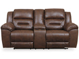 Stoneland Power Reclining Loveseat with Console (Color: Chocolate)