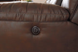 Stoneland Power Reclining Loveseat with Console (Color: Chocolate)