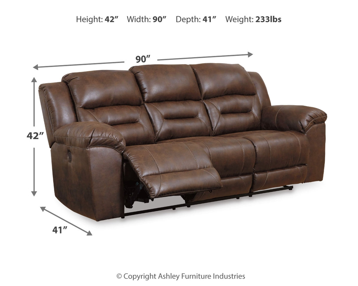 Stoneland Power Reclining Sofa (Color: Chocolate)