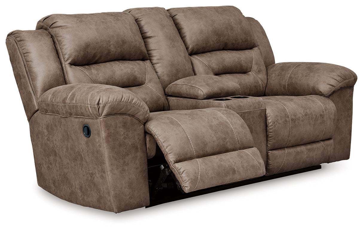 Stoneland 2-Piece Sofa and Loveseat (Reclining Sofa, Reclining Loveseat with Console)
