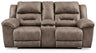 Stoneland Power Reclining Loveseat with Console (Color: Fossil)
