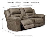 Stoneland 3-Piece Sofa, Loveseat and Recliner (Power Reclining Sofa, Power Reclining Loveseat with Console, Power Recliner)