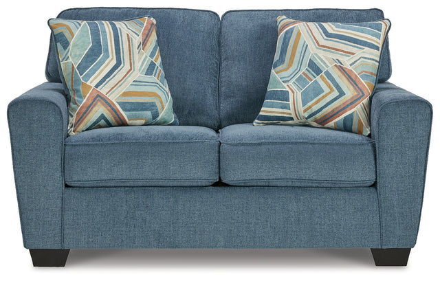 Cashton Loveseat (Color: Blue)