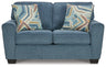 Cashton Loveseat (Color: Blue)