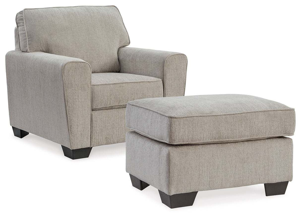 Cashton 2-Piece Chair and Ottoman (Chair, Ottoman)