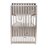 Roxbury Park - Metal Nightstand - Stainless Steel