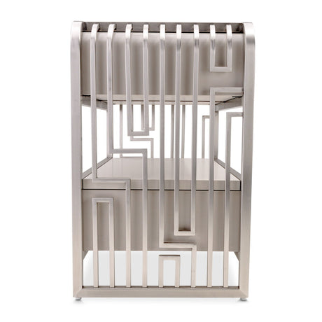 Roxbury Park - Metal Nightstand - Stainless Steel