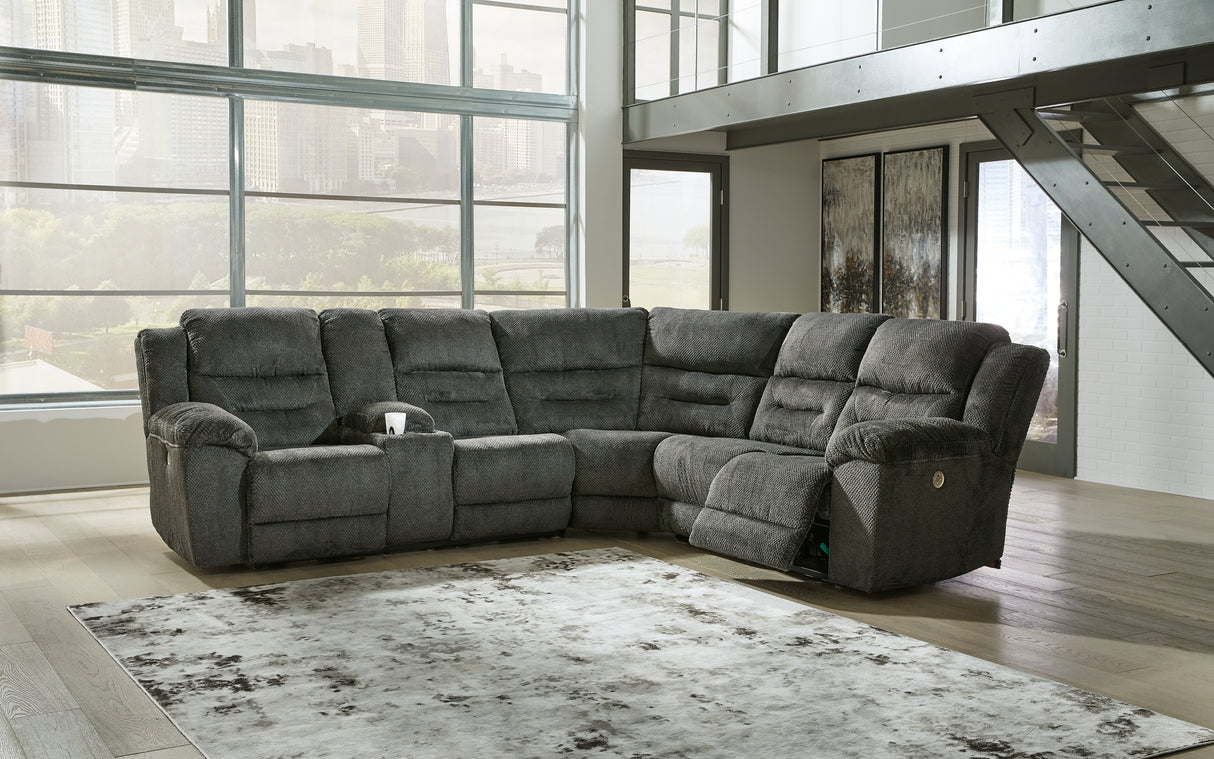 Nettington 3-Piece Power Reclining Sectional (Configuration: 3-Piece (Nettington Left-Arm Facing Power Reclining Loveseat with Console, Nettington Right-Arm Facing Power Reclining Loveseat, Nettington Wedge))