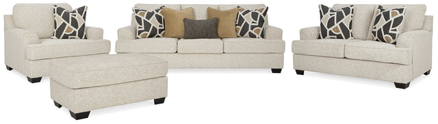 Heartcort 4-Piece Sofa, Loveseat, Chair and Ottoman (Sofa, Loveseat, Oversized Chair, Ottoman)