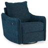 McBurg Swivel Power Recliner (Color: Navy)
