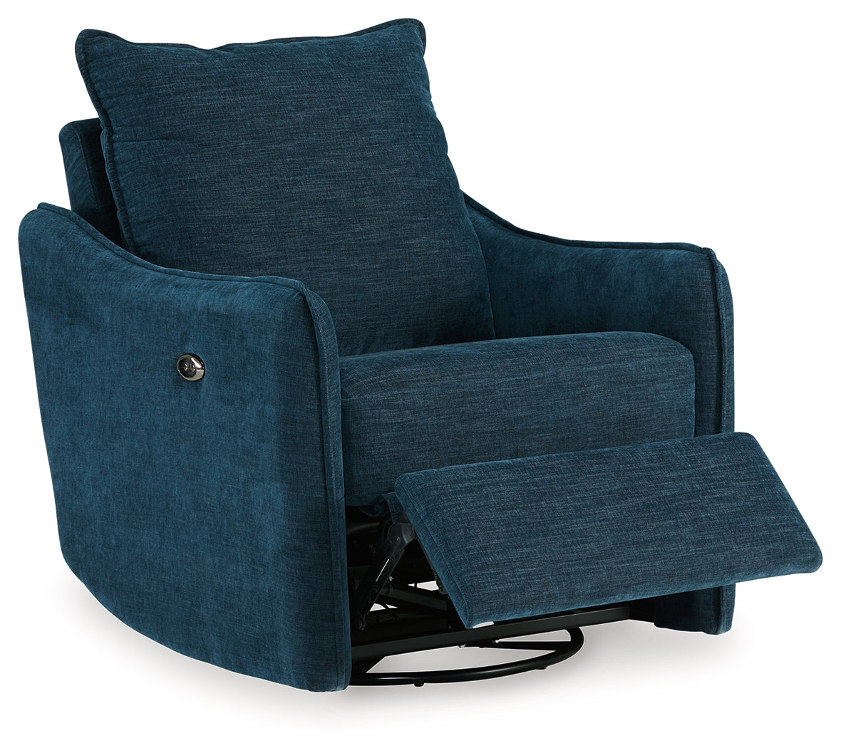 McBurg Swivel Power Recliner (Color: Navy)