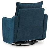 McBurg Swivel Power Recliner (Color: Navy)