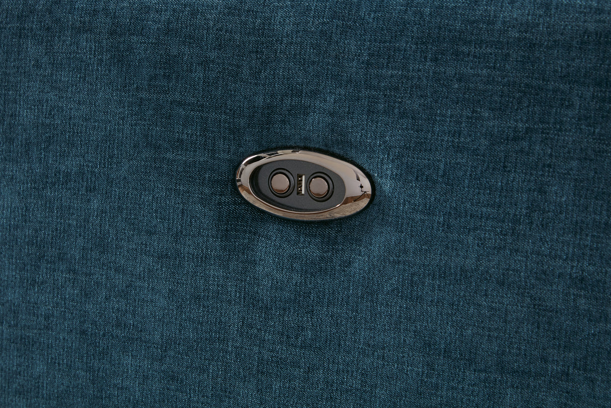 McBurg Swivel Power Recliner (Color: Navy)