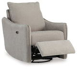 McBurg Swivel Power Recliner (Color: Taupe)