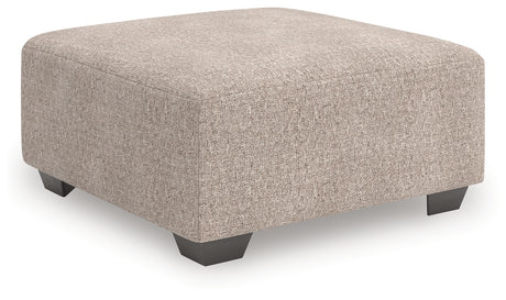 Newellen Oversized Accent Ottoman (Color: Hemp)