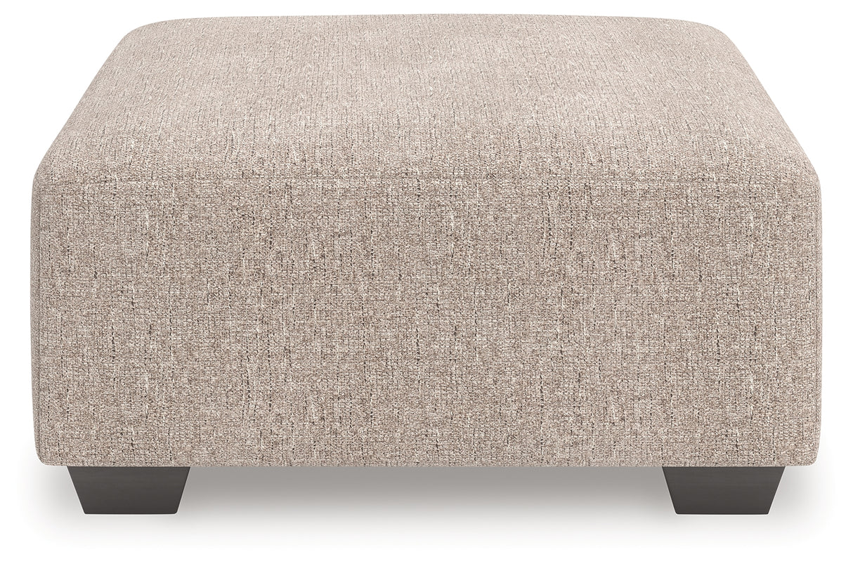 Newellen Oversized Accent Ottoman (Color: Hemp)