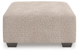 Newellen Oversized Accent Ottoman (Color: Hemp)