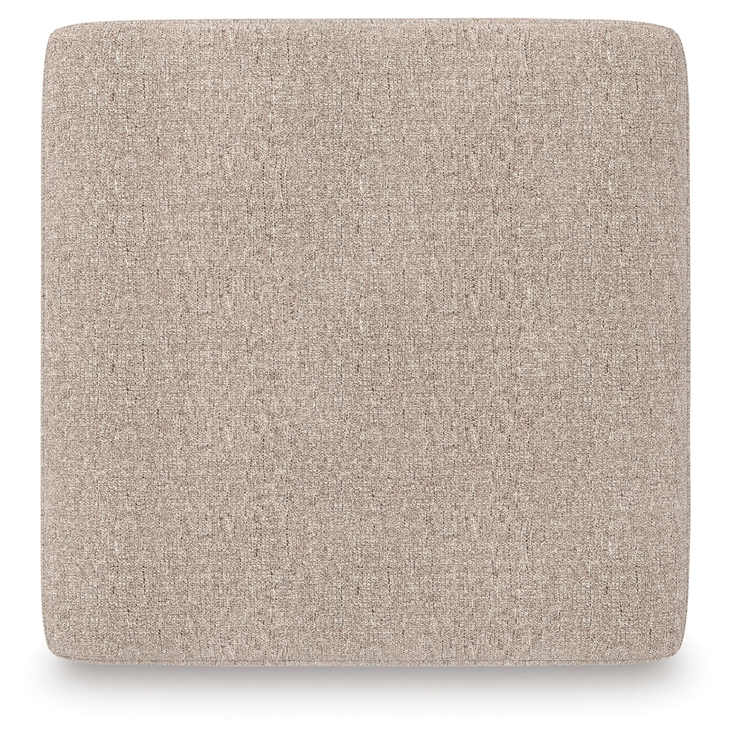 Newellen Oversized Accent Ottoman (Color: Hemp)