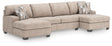Newellen 3-Piece Sleeper Sectional with Double Chaise (Color: Hemp)