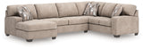 Newellen 3-Piece Sleeper Sectional with Chaise (Color: Hemp)