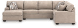 Newellen 3-Piece Sleeper Sectional with Chaise (Color: Hemp)