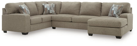 Newellen 3-Piece Sectional with Chaise (Color: Hemp)