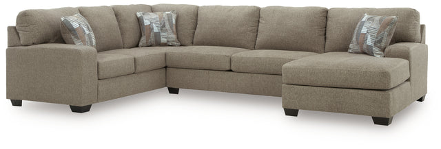 Newellen 3-Piece Sectional with Chaise (Color: Hemp)
