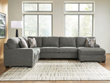 Newellen 3-Piece Sectional with Chaise (Color: Greystone)