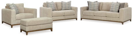 Parklynn 4-Piece Sofa, Loveseat, Chair and Ottoman (Sofa, Loveseat, Oversized Chair, Ottoman)
