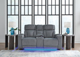 Studio Cave Power Reclining Sofa and Loveseat