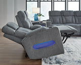 Studio Cave 2-Piece Sofa and Loveseat (Power Reclining Sofa, Power Reclining Loveseat with Console)