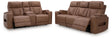Clean-Slate 2-Piece Sofa and Loveseat (Power Reclining Sofa, Power Reclining Loveseat with Console)