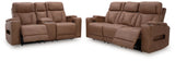 Clean-Slate 2-Piece Sofa and Loveseat (Power Reclining Sofa, Power Reclining Loveseat with Console)