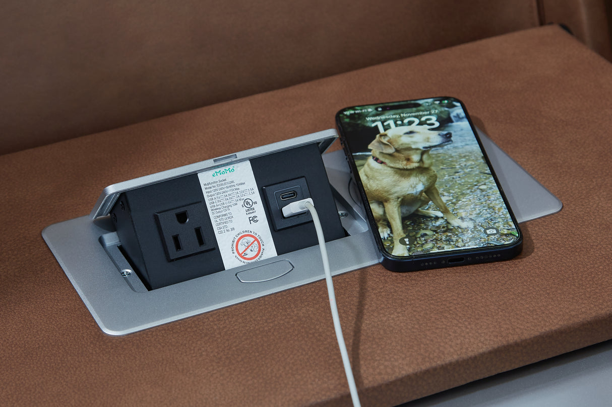 Clean-Slate 2-Piece Sofa and Loveseat (Power Reclining Sofa, Power Reclining Loveseat with Console)