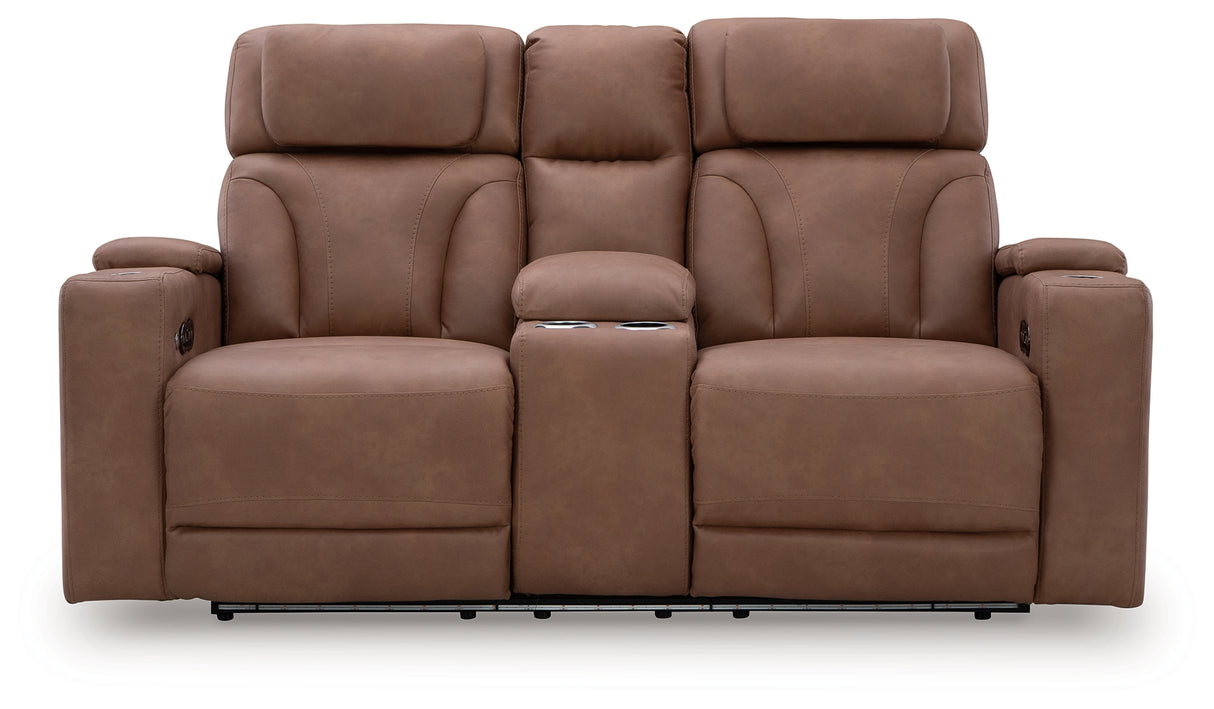 Clean-Slate 3-Piece Sofa, Loveseat and Recliner (Power Reclining Sofa, Power Reclining Loveseat with Console, Power Recliner)