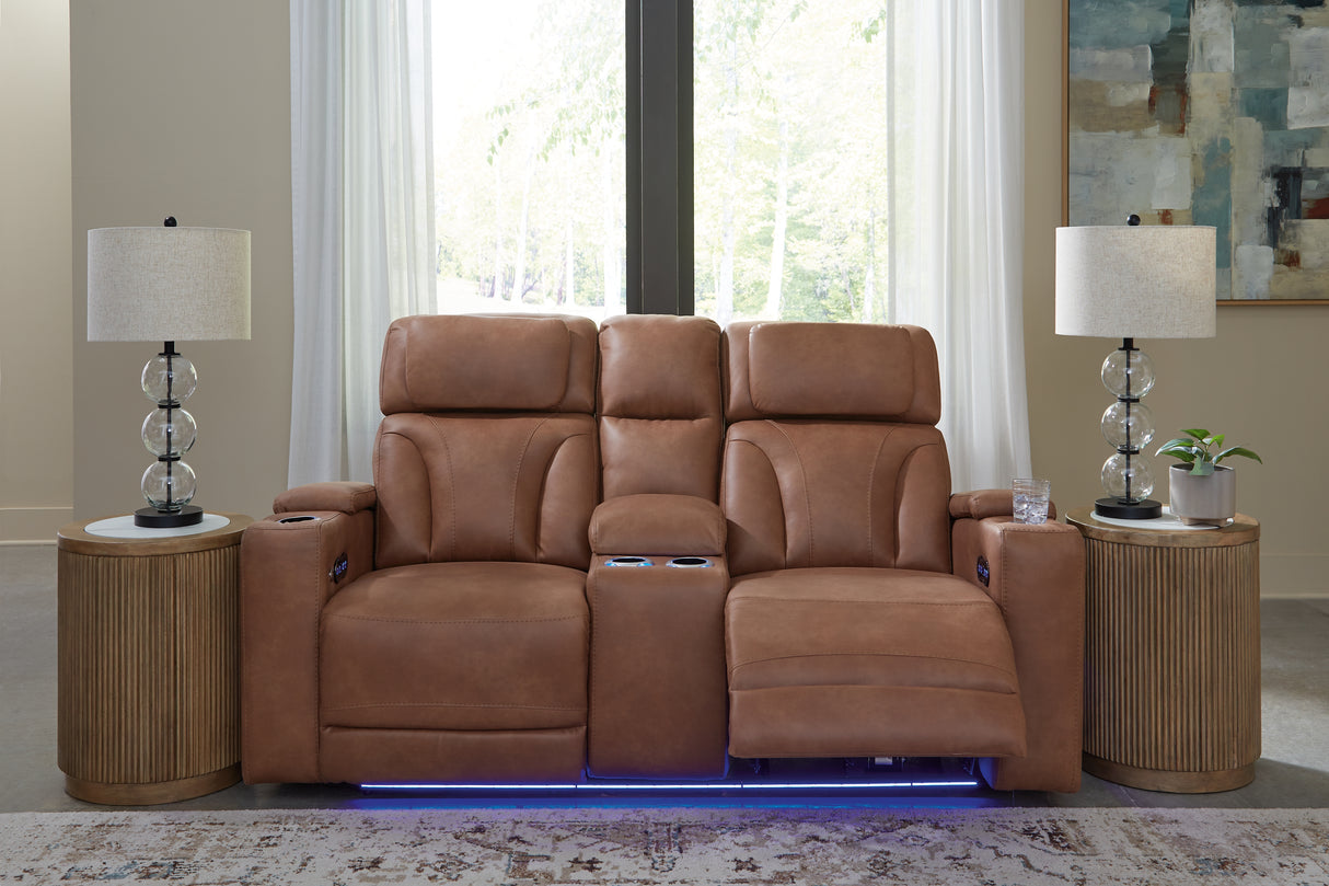 Clean-Slate 3-Piece Sofa, Loveseat and Recliner (Power Reclining Sofa, Power Reclining Loveseat with Console, Power Recliner)