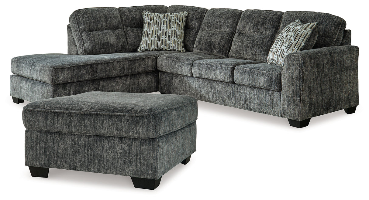 Lonoke 3-Piece Sectional with Ottoman (Left-Arm Facing Corner Chaise, Right-Arm Facing Sofa, Oversized Accent Ottoman)