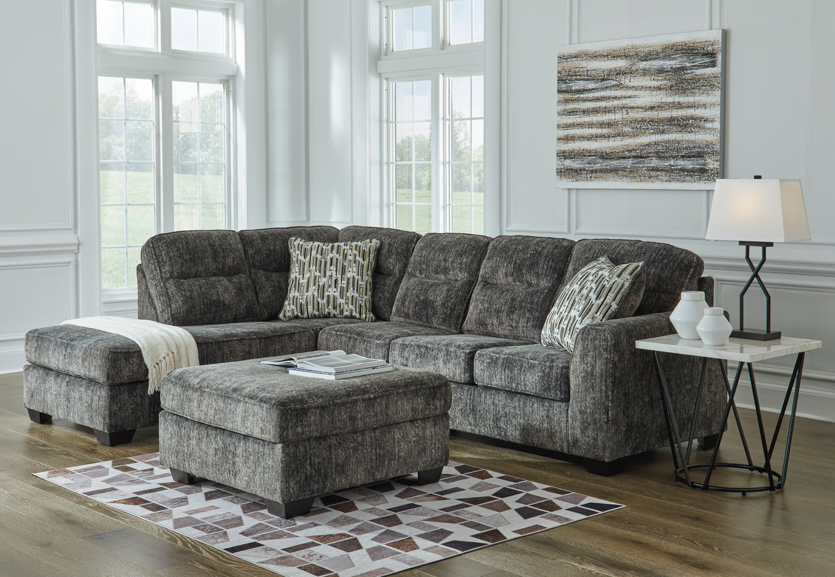 Lonoke 3-Piece Sectional with Ottoman (Left-Arm Facing Corner Chaise, Right-Arm Facing Sofa, Oversized Accent Ottoman)