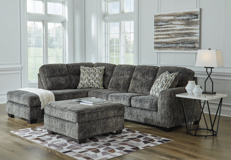Lonoke 3-Piece Sectional with Ottoman (Left-Arm Facing Corner Chaise, Right-Arm Facing Sofa, Oversized Accent Ottoman)